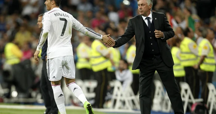 Ronaldo (stânga) şi Ancelotti formează o trupă redutabilă la Real