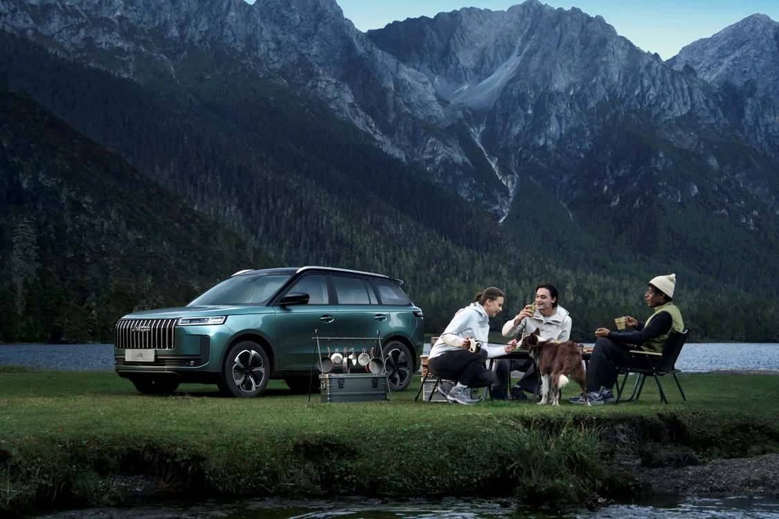 Pet camping along lake jpg