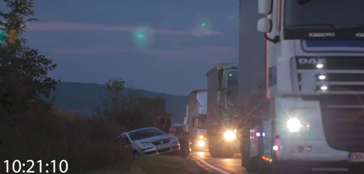 Imagine din experimentul Târgu Jiu-Botoşani FOTO România vrea autostrăzi