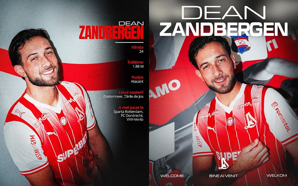 FC Dinamo a bătut palma cu Dean Zandbergen, un atacant din Olanda