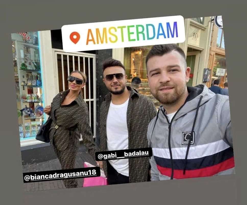 Bianca Drășuganu și Gabi Bădălău se află în Amsterdam png