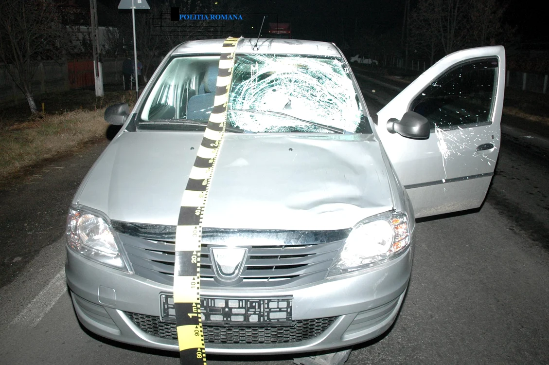 Loganul care a accidentat grav un pieton, la Băbeni