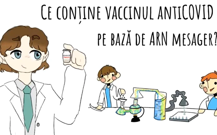 Pagina ROVaccinare a publicat un videoclip în care explică pe larg ce conține vaccinul ARN mesager