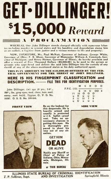 wanted poster for john dillinger everett jpg jpeg