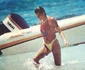 Prințesa Stephanie de Monaco în costum de baie.