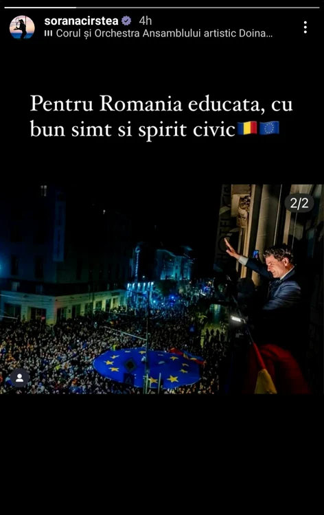 Sorana a salutat alegerea lui Nicușor