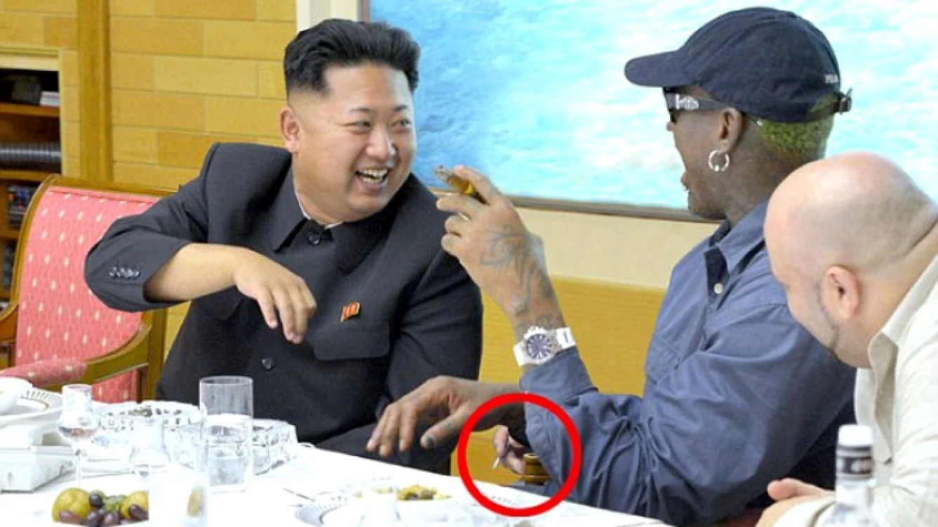 Cei doi prieteni, liderul de la Phenian şi starul NBA, Dennis Rodman