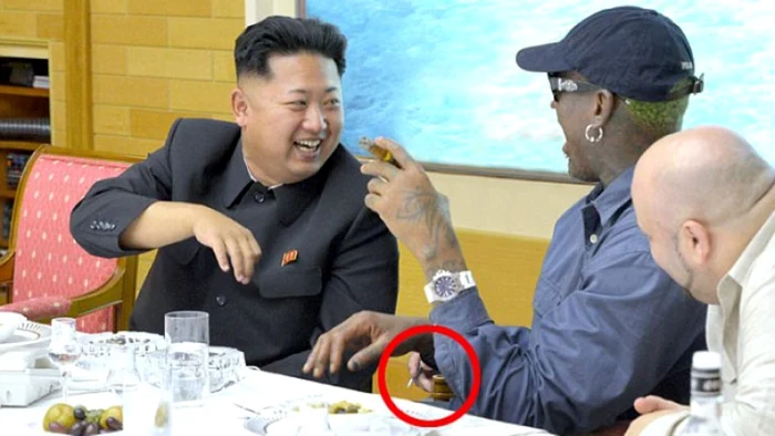 Cei doi prieteni, liderul de la Phenian şi starul NBA, Dennis Rodman