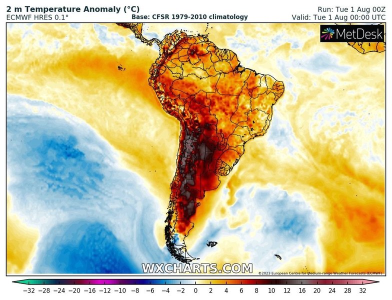 America de Sud se topește sub soarele fierbinte, în mijlocul iernii