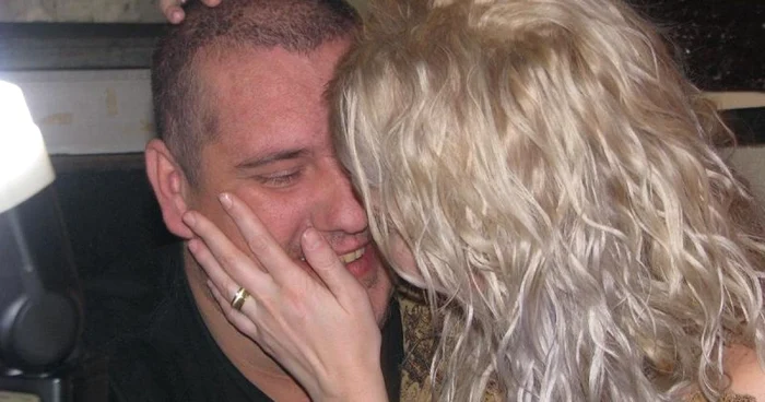 Mile Cărpenişan alături de nevasta lui