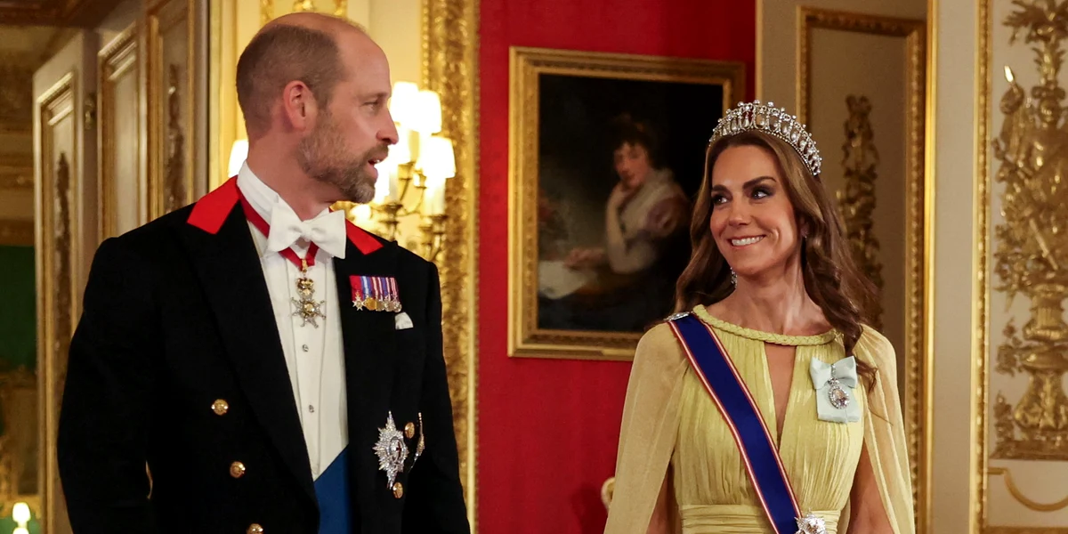Prințesa Kate în rochie galbenă și cu tiara Queen Mary's Lover's Knot, GettyImages (1) jpg