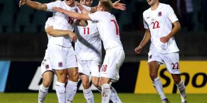 Luxemburghezii se bucură după un succes istoric, 3-2 cu Irlanda de Nord. FOTO: Reuters