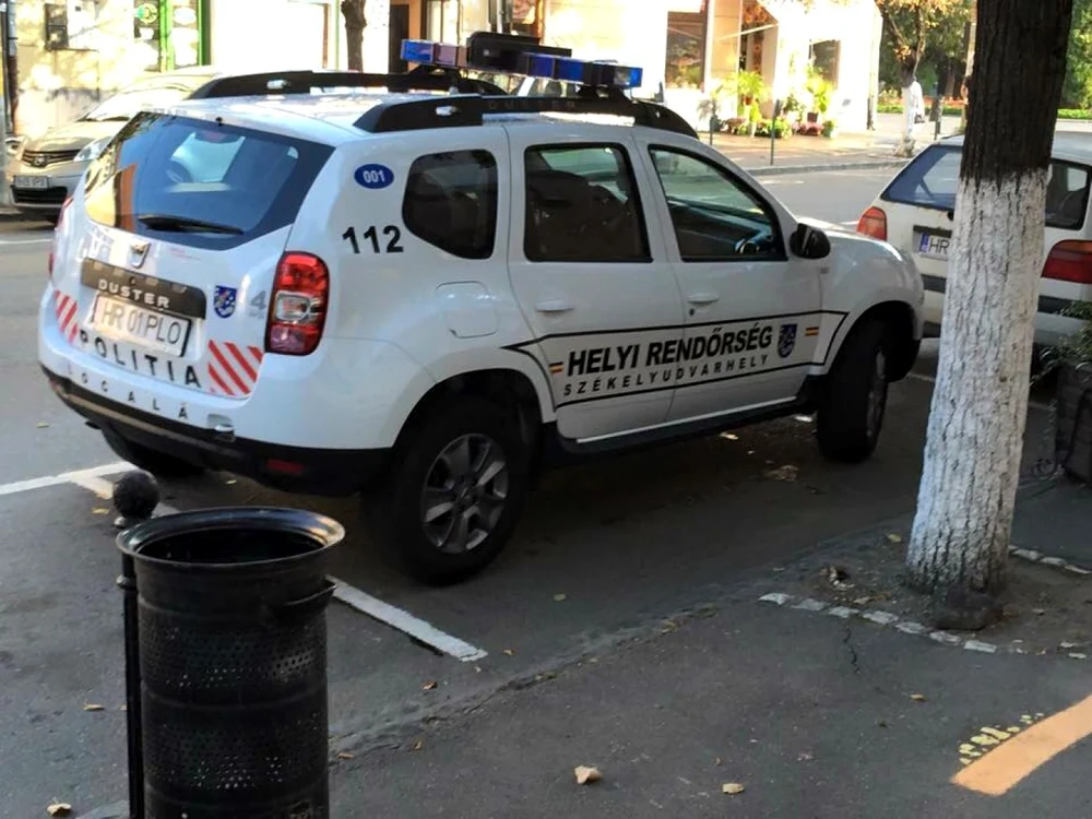 Maşina a fost suprinsă de un turist care trecea prin Odorheiul Secuiesc