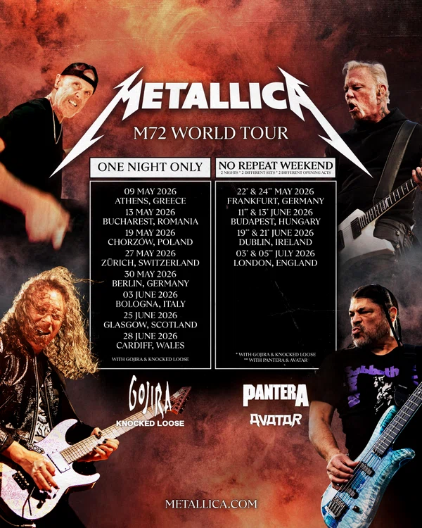 Concerte Metallica în 2026 Foto: Metallica