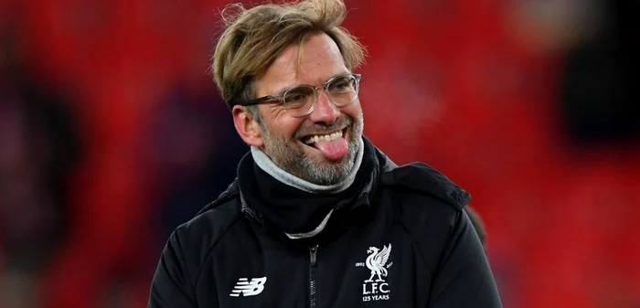  Jurgen Klopp antrenorul echipei Liverpool reacţionează în timpul partidei din Premier League dintre Stoke City şi  Liverpool desfăşurată pe stadionul  Bet365. FOTO Guliver/Gettyimages