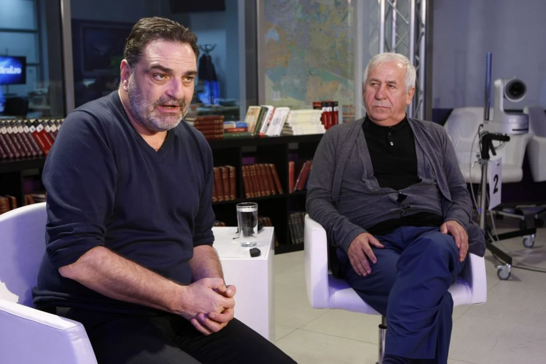 Laurentiu Damian şi George Mihăiţă, în studioul Adevarul Live FOTO David Muntean