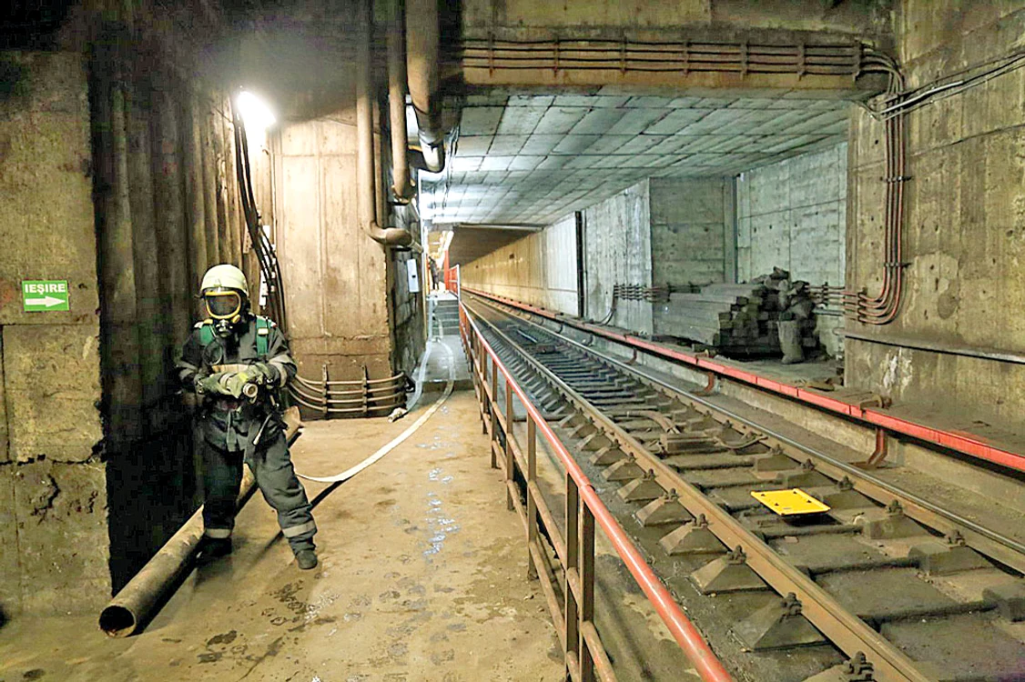 Simularea a avut loc în tunel, aproape de stația Republica