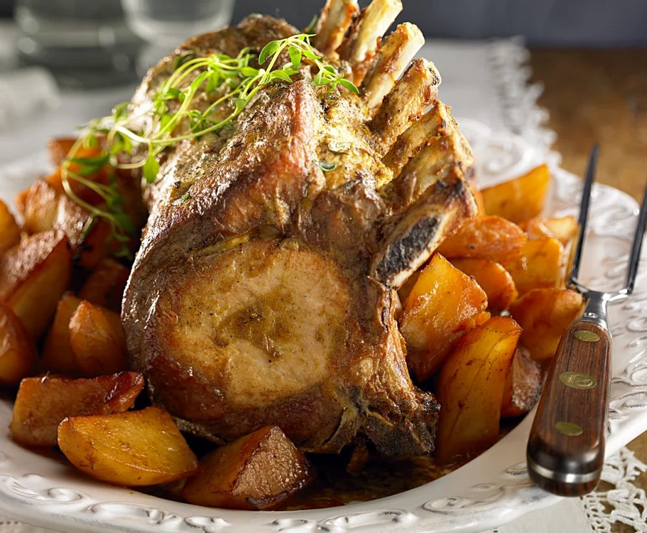 Roast loin of pork with potatoes jpeg
