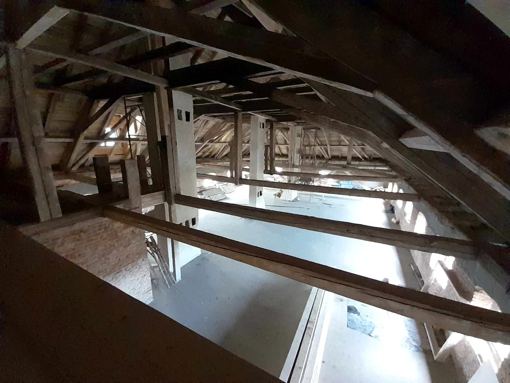 Conacul Mocioni de la Foeni în timpul restaurării FOTO Ștefan Both