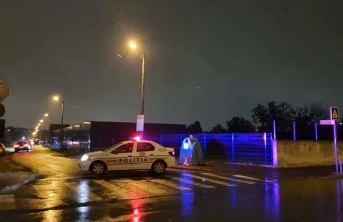 Strada Jean Monet a fost închisă de poliţie FOTO Facebook/Olimpiu Bulzan