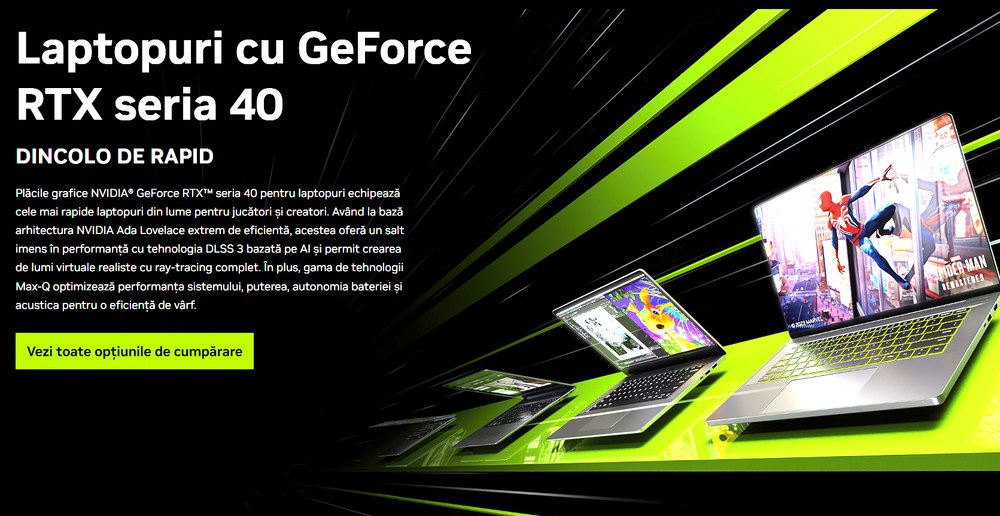 Laptopurile cu NVIDIA GeForce RTX seria 40: Alegerea perfectă pentru Sărbători!