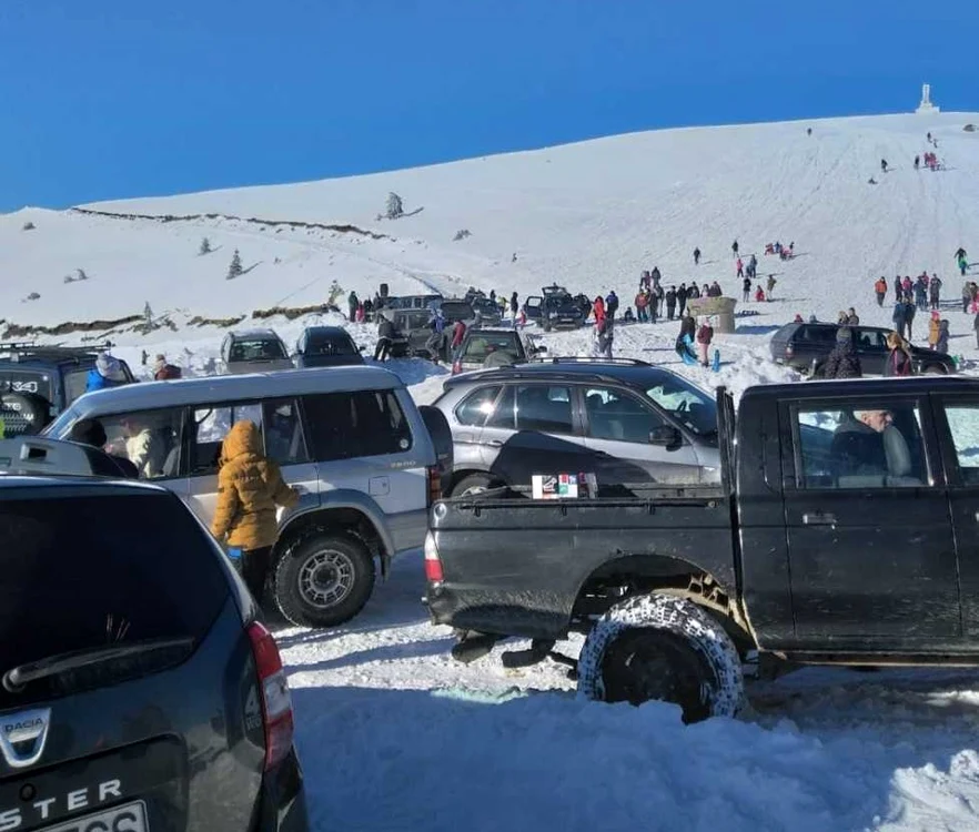 Așa a arătat în acest weekend Vârful lui Roman, stațiunea montană ce aparține de Horezu, județul Vâlcea 
