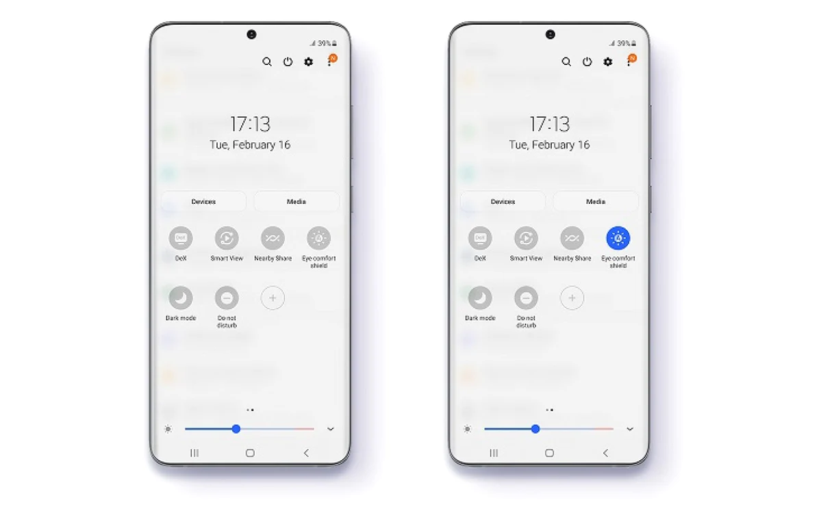 Actualizarea One UI 31  Eye Comfort Shield 