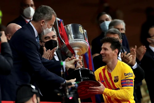 În aprilie trecut, Lionel Messi a câștigat Cupa Spaniei cu FC BarcelonaFoto: EPA-EFE