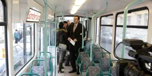 Sorin Apostu într-un tramvai RATUC