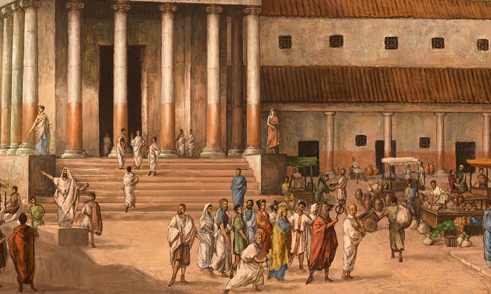 Piață în Roma Antică (© Mateusz Przeklasa / Ancient History Magazine - CC BY-NC-SA)