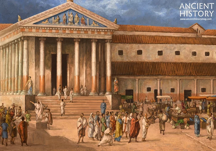 Piață în Roma antică (© Mateusz Przeklasa / Ancient History Magazine - CC BY-NC-SA)