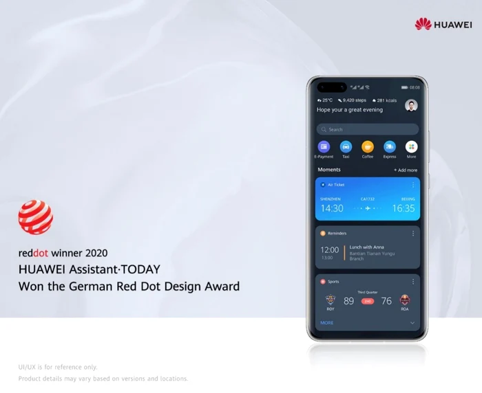 Premiu Red Dot 2020 pt aplicatia HUAWEI Assistant  TODAY