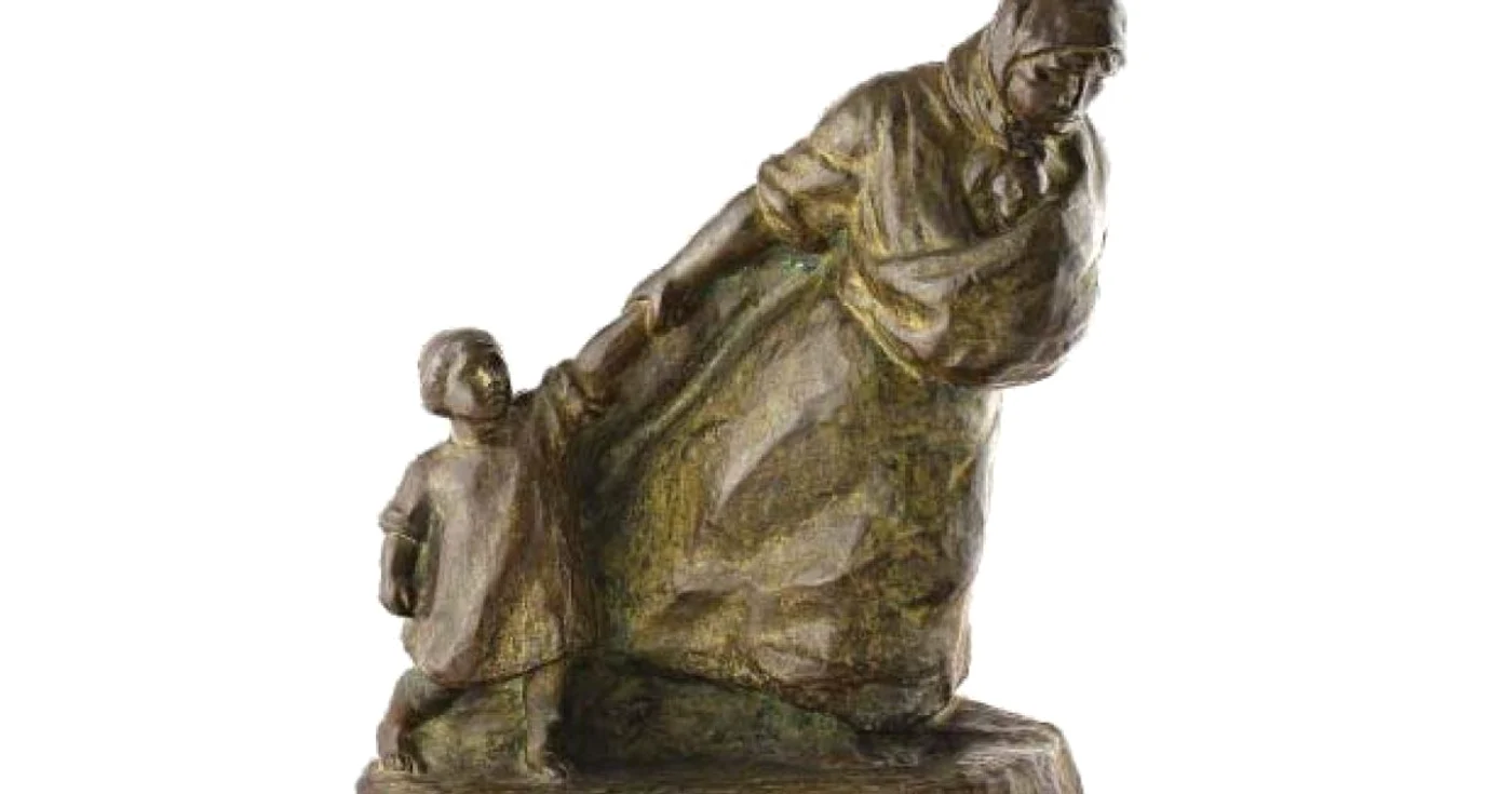 Lucrarea "tefugiata" a sculporului Cornel Medrea. Foto arhivă