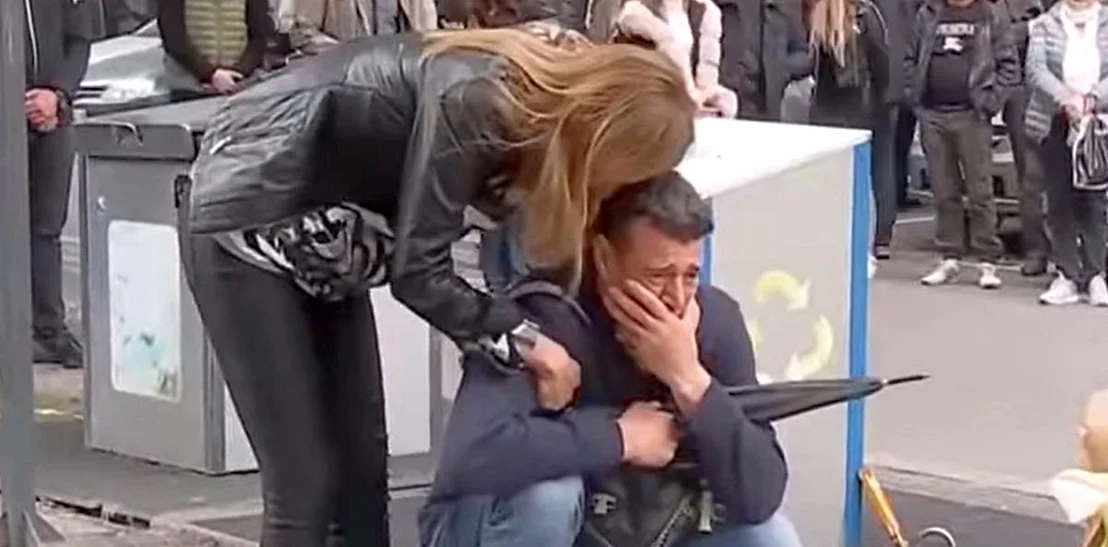 Dragan Kobiljski, îngenuncheat la locul tragediei. Captură TV