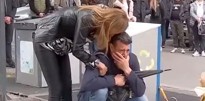 Dragan Kobiljski, îngenuncheat la locul tragediei. Captură TV
