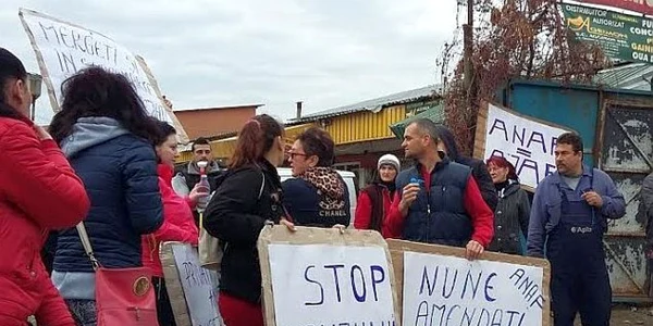 Protest al comercianţilor la Galaţi. Foto