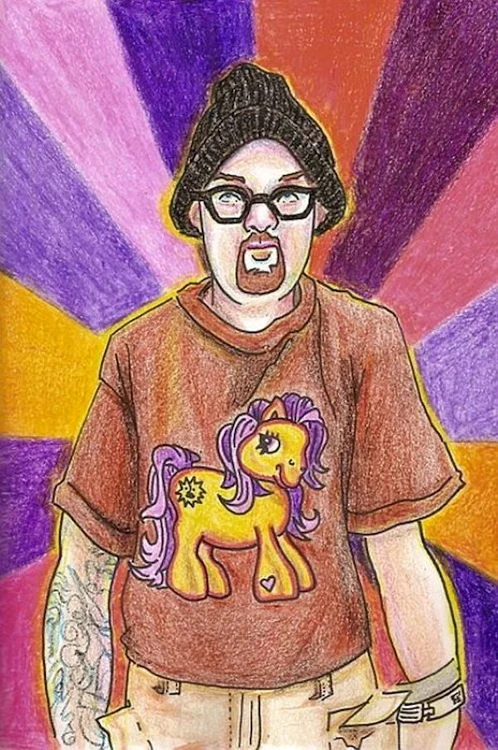 
    Acesta este autoportretul pe care şi l-a făcut sub influenţa Xanax-ului  