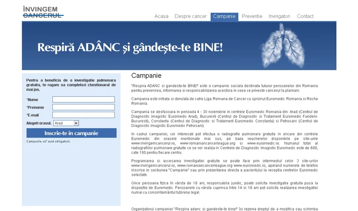 Formular de înscriere în campanie