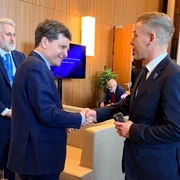 Nicușor Dan și Peter Magyar dupa summitul de la Ankara FOTO X