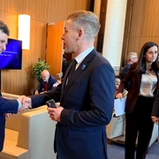 Nicușor Dan și Peter Magyar dupa summitul de la Ankara FOTO X