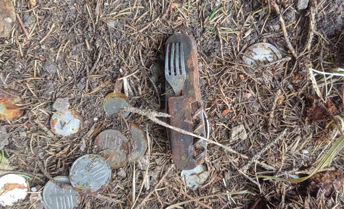 Schelet uman descoperit de un turist în munții Ceahlău FOTO: Salvamont Neamț