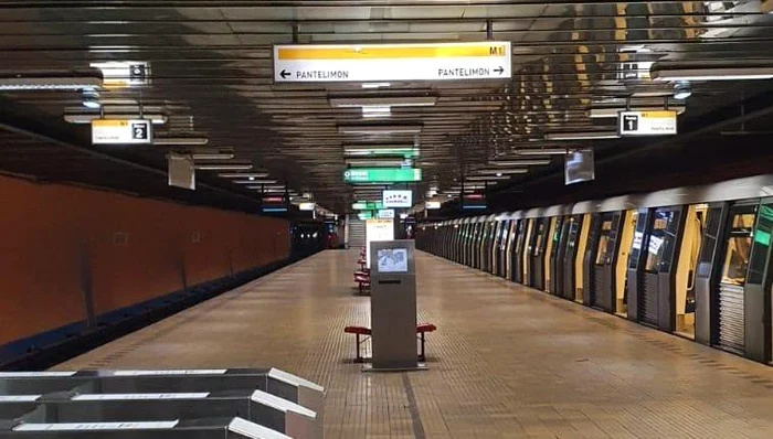 Stația de metrou Pantelimon era goală astăzi, de 1 Mai, semn că bucureștenii au înțeles să stea acasă