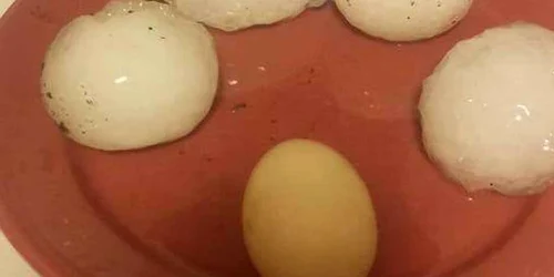 Grindină cât un ou în Timiş