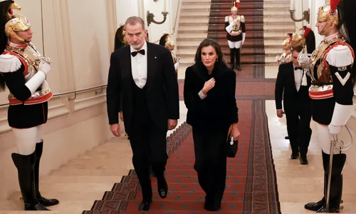Regele Felipe și Regina Letizia la dineul de gală de la Roma, Italia, în rochie de la un brand de masă   profimedia 0945642160 jpg