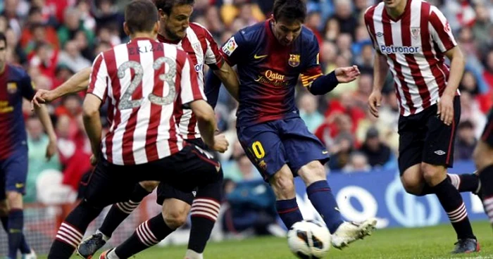 Messi a marcat după ce a driblat toată apărarea lui Bilbao. Foto: EPA / dailymail.co.uk