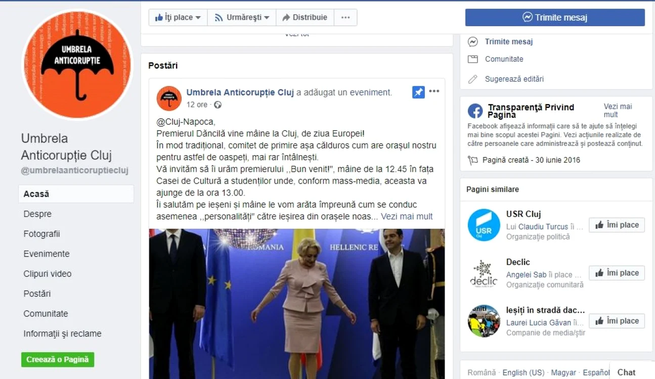 umbrela anticoruptie cluj fb