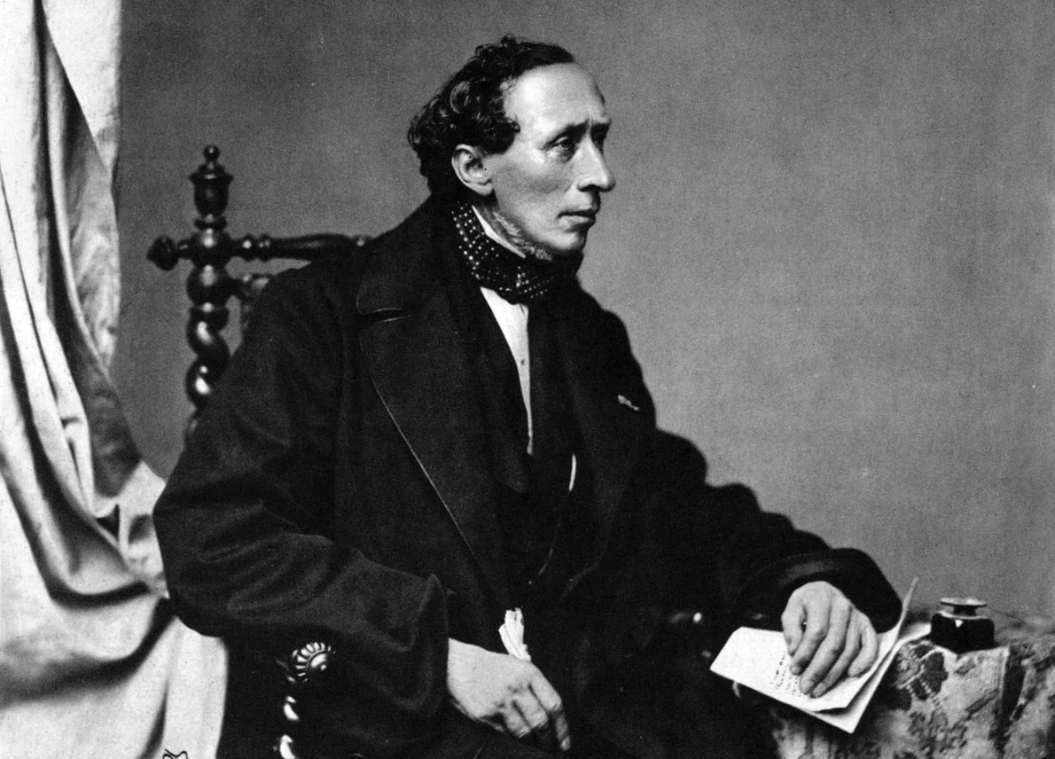 Portret al lui Hans Christian Andersen din 1860. Fotografie de Franz Hanfstaengl (© Wikimedia Commons)