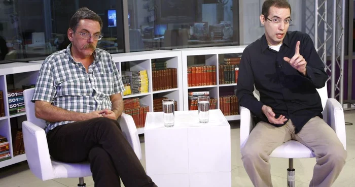 Dan Falcan şi Mihai Burcea, în studioul Adevărul Live FOTO David Muntean