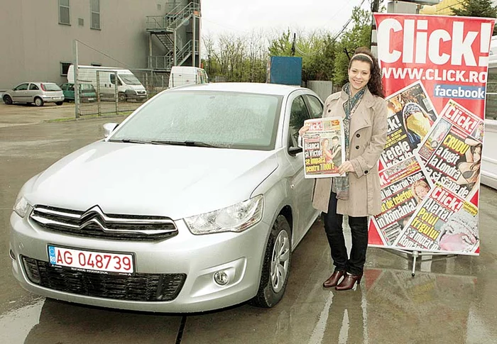 
    Cristina Bianca Zamfira (18 ani) s-a ales  cu unul dintre marile premii puse în joc de  Click!MANIA, un superb Citroën C-Elysée  