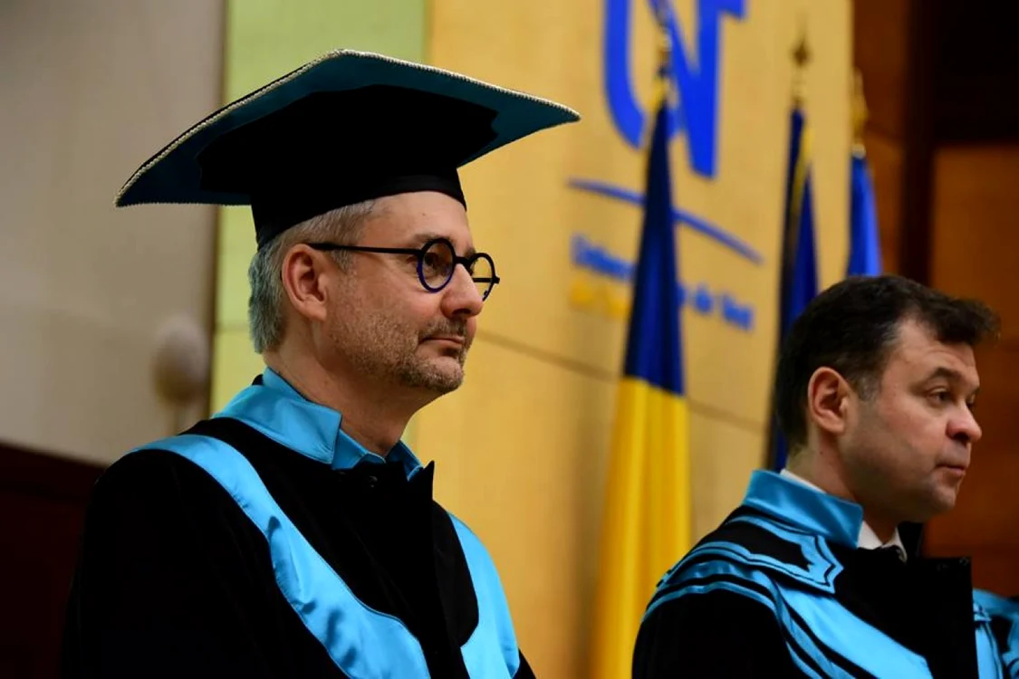 Albert-László Barabási la Universitatea de Vest din Timişoara FOTO Facebook/UVT